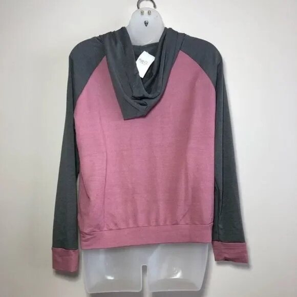 NWT MARCI DUSTY PINK/GRAY "HUSTLE" PULL-OVER HOODIE MEDIUM - Picture 5 of 5
